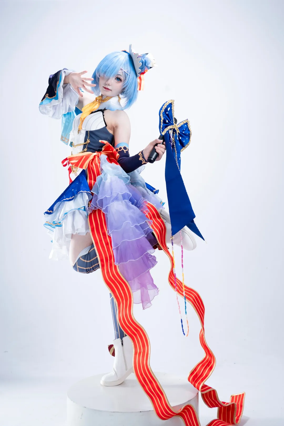 白棚拍摄, cosplay, 从零开始的异世界生活, 蕾姆cos, 打歌服 - 第2张