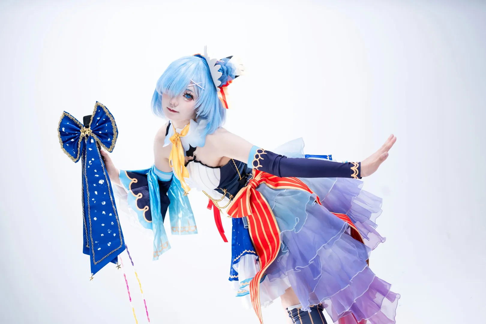 白棚拍摄, cosplay, 从零开始的异世界生活, 蕾姆cos, 打歌服 - 第4张