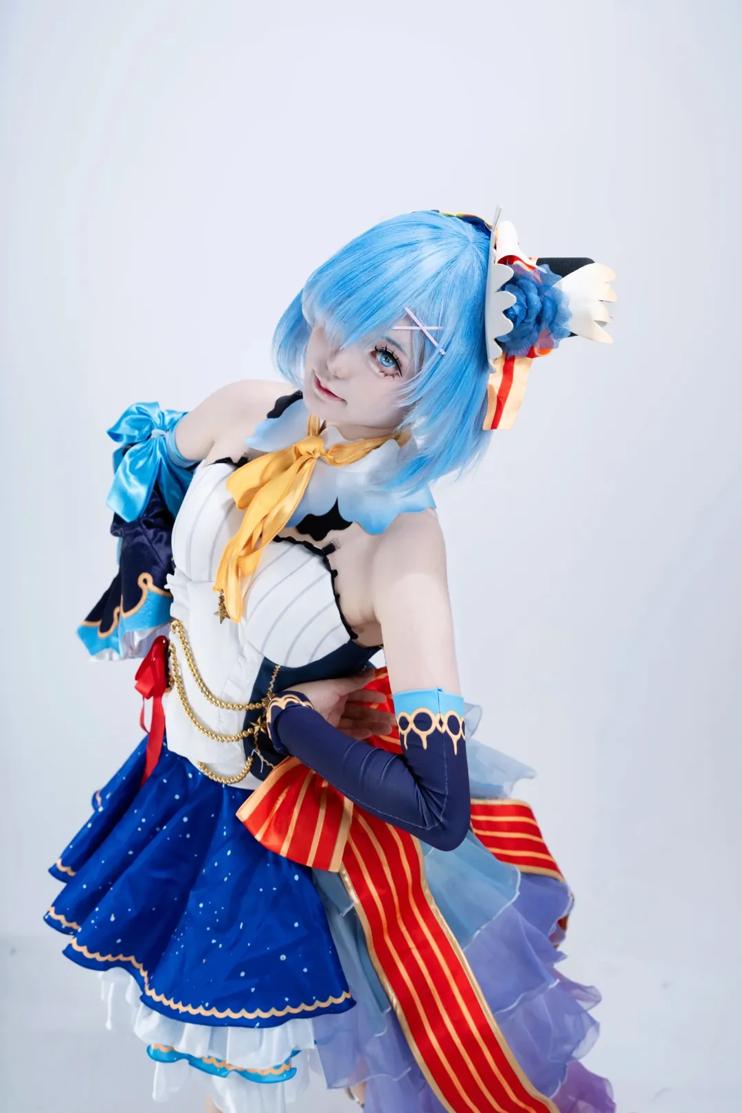 白棚拍摄, cosplay, 从零开始的异世界生活, 蕾姆cos, 打歌服 - 第6张
