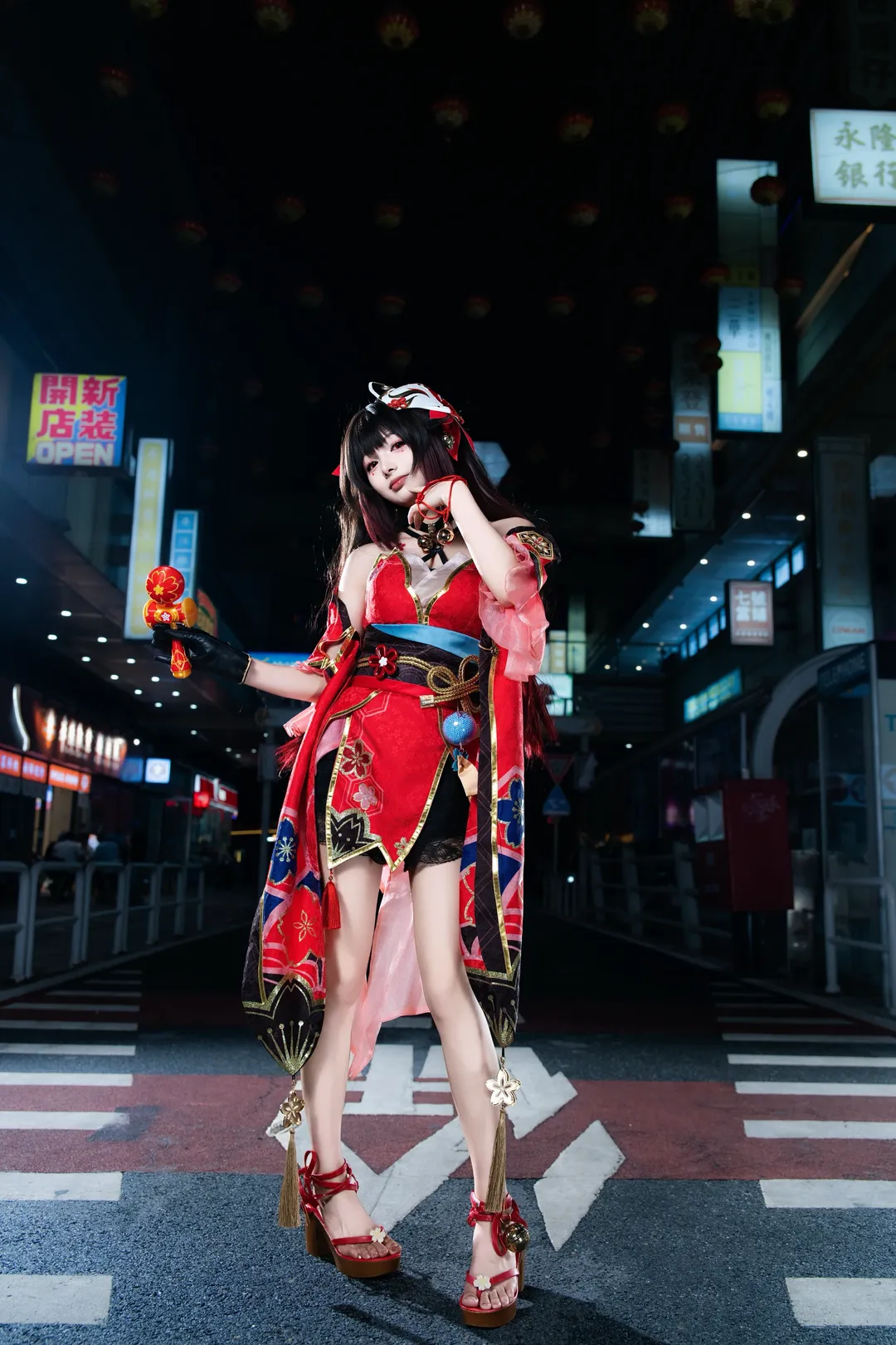 崩坏星穹铁道, 花火cos, 角色扮演摄影, 夜景cosplay, 二次元街拍 - 第2张