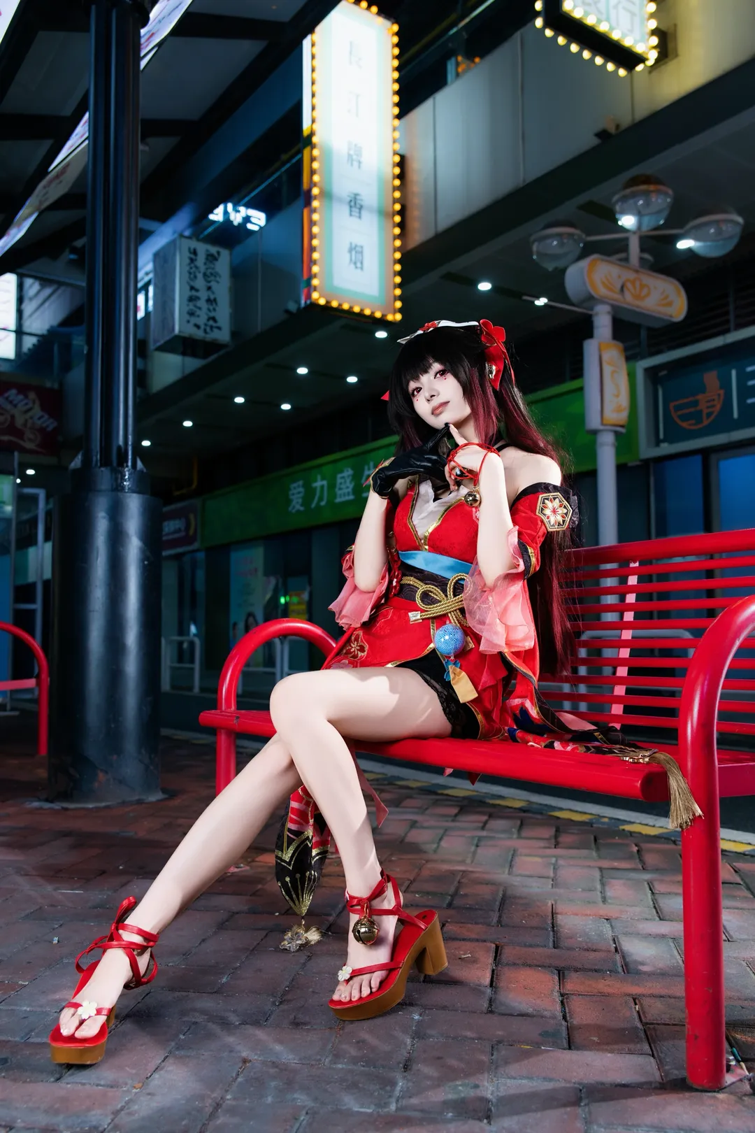 崩坏星穹铁道, 花火cos, 角色扮演摄影, 夜景cosplay, 二次元街拍 - 第4张