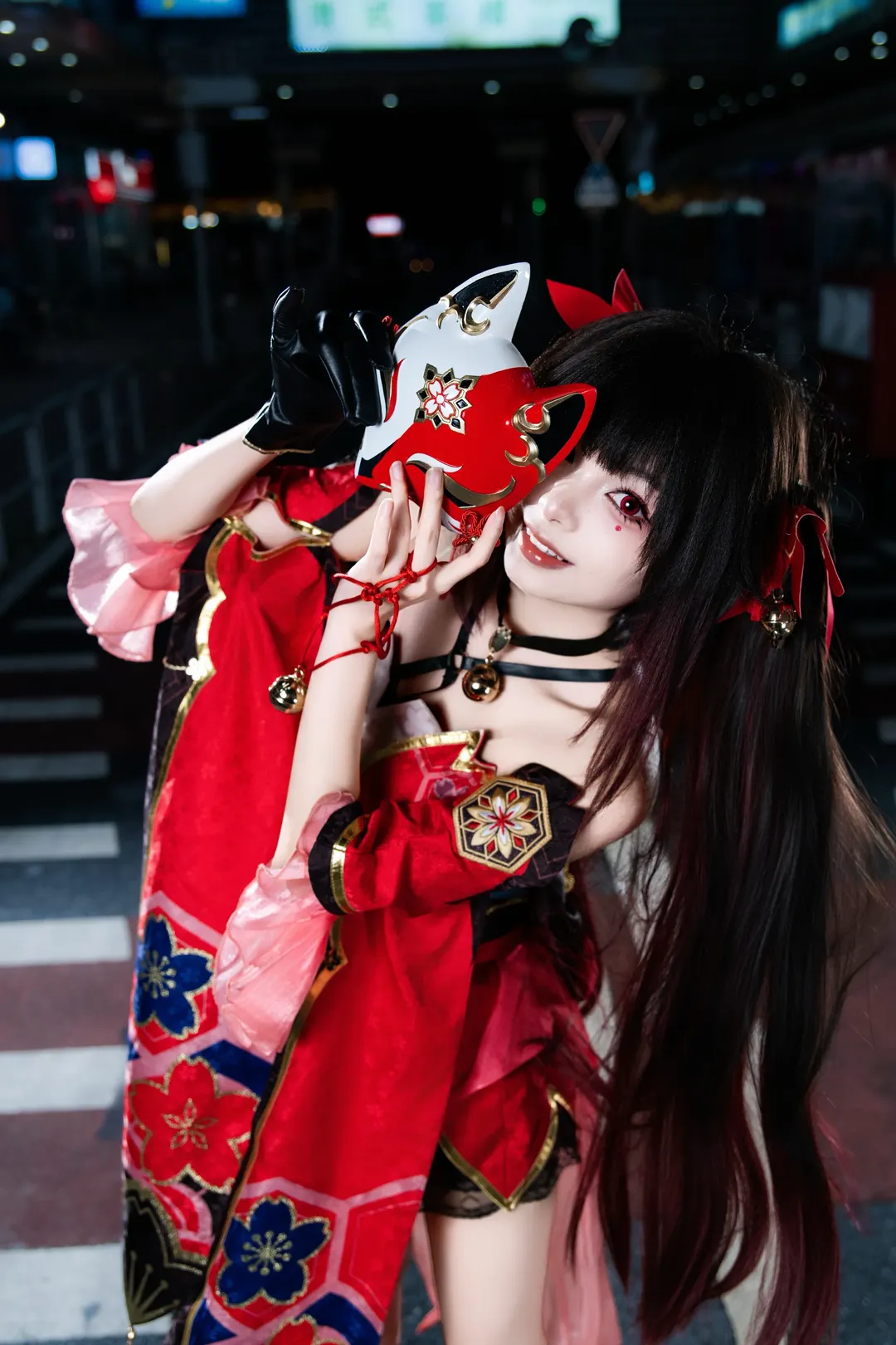 崩坏星穹铁道, 花火cos, 角色扮演摄影, 夜景cosplay, 二次元街拍 - 第7张
