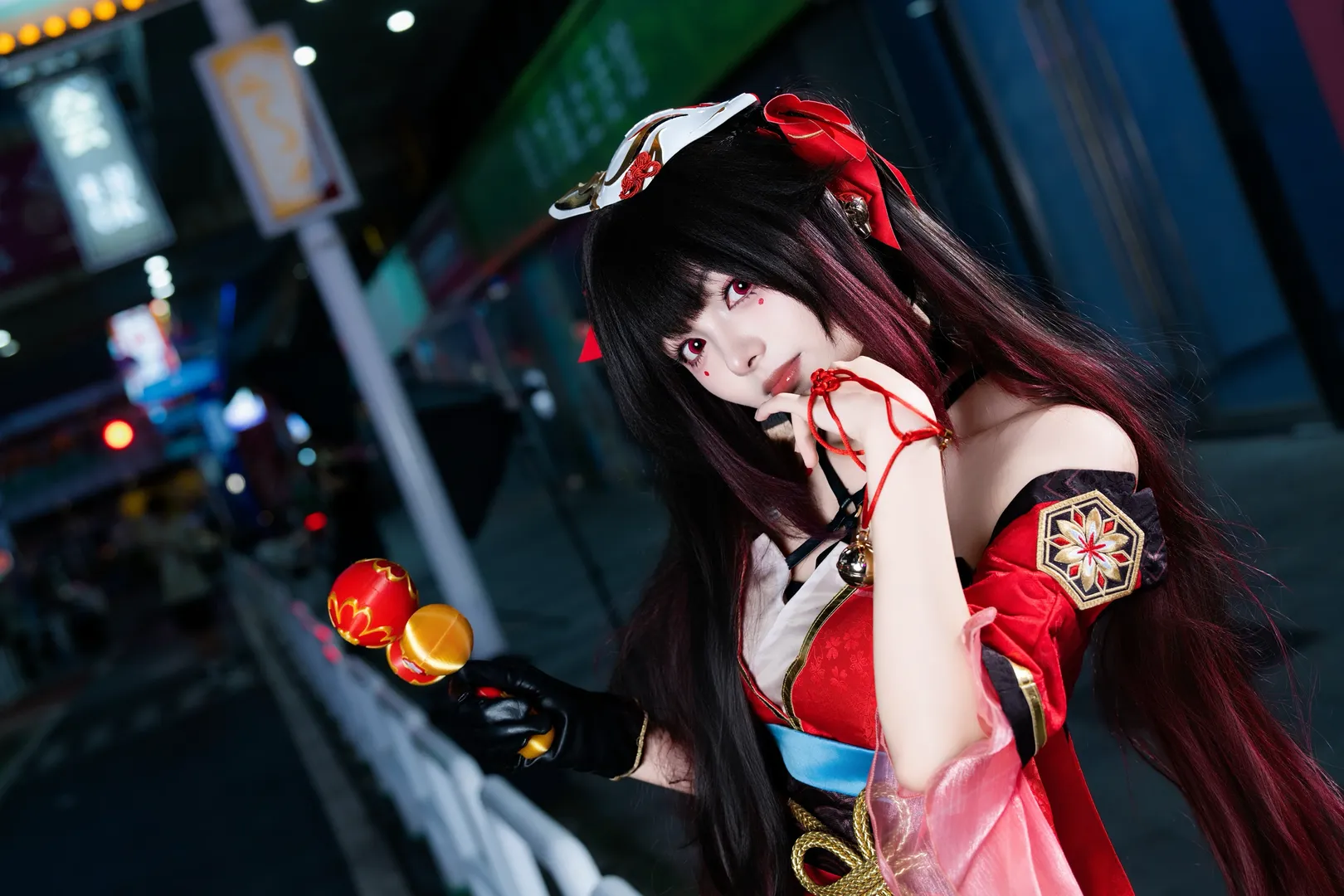 崩坏星穹铁道, 花火cos, 角色扮演摄影, 夜景cosplay, 二次元街拍 - 第8张