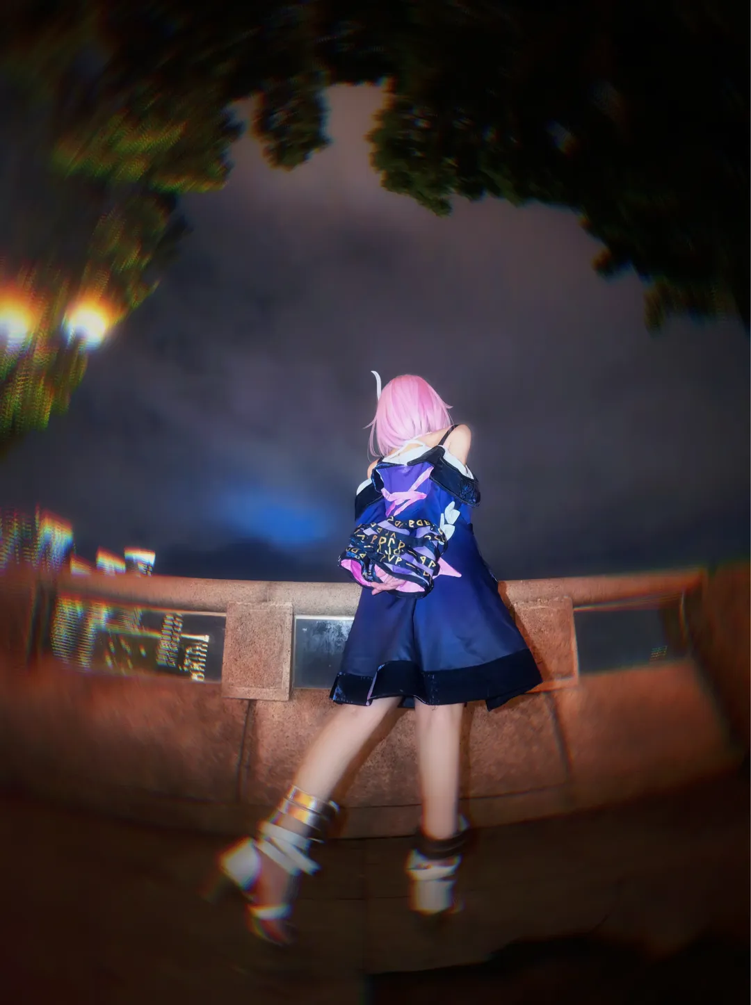 夜景ポートレート, ブルーアワー, キュレネ コスプレ, 沙面撮影, コスプレ写真 - 2枚目