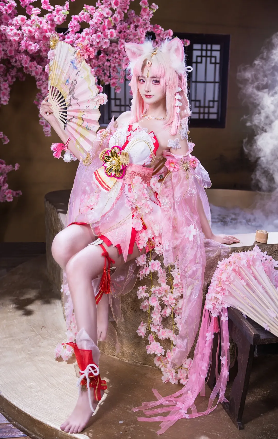 NARAKA: BLADEPOINT, コスプレ撮影, 胡桃コスプレ, 桜雲の天女, 古風な漢元素