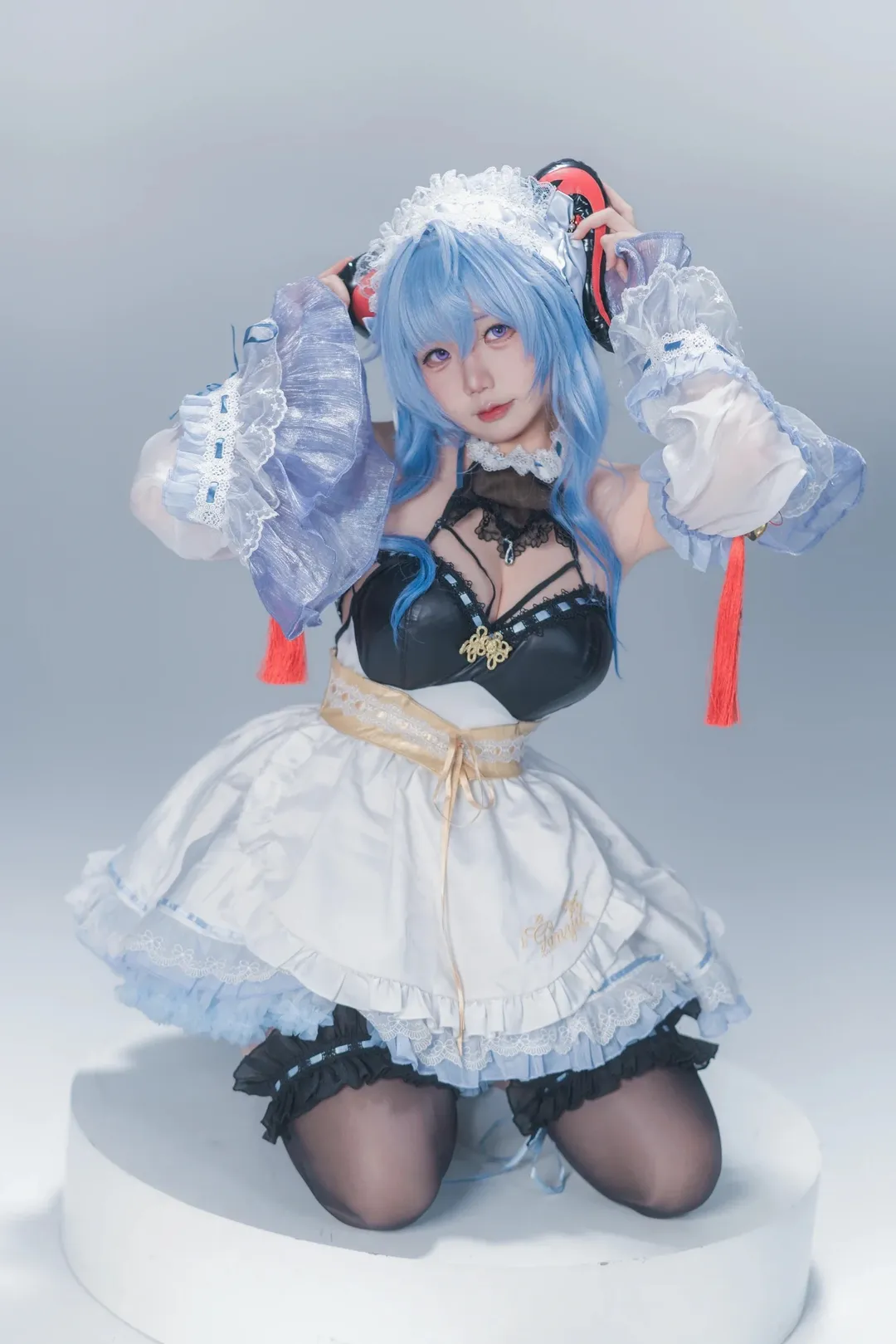 原神, 甘雨cos, 女仆装, cosplay摄影, 二次元写真 - 第2张