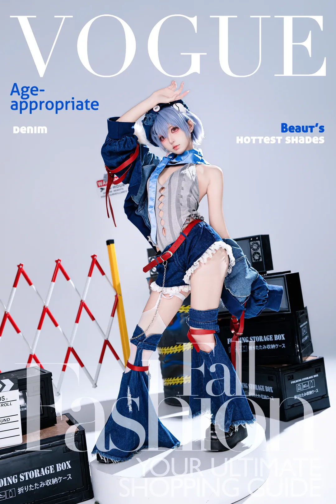 コスプレ, 綾波レイコスプレ, 新世紀エヴァンゲリオン, ロック風, 雑誌の表紙 - 3枚目