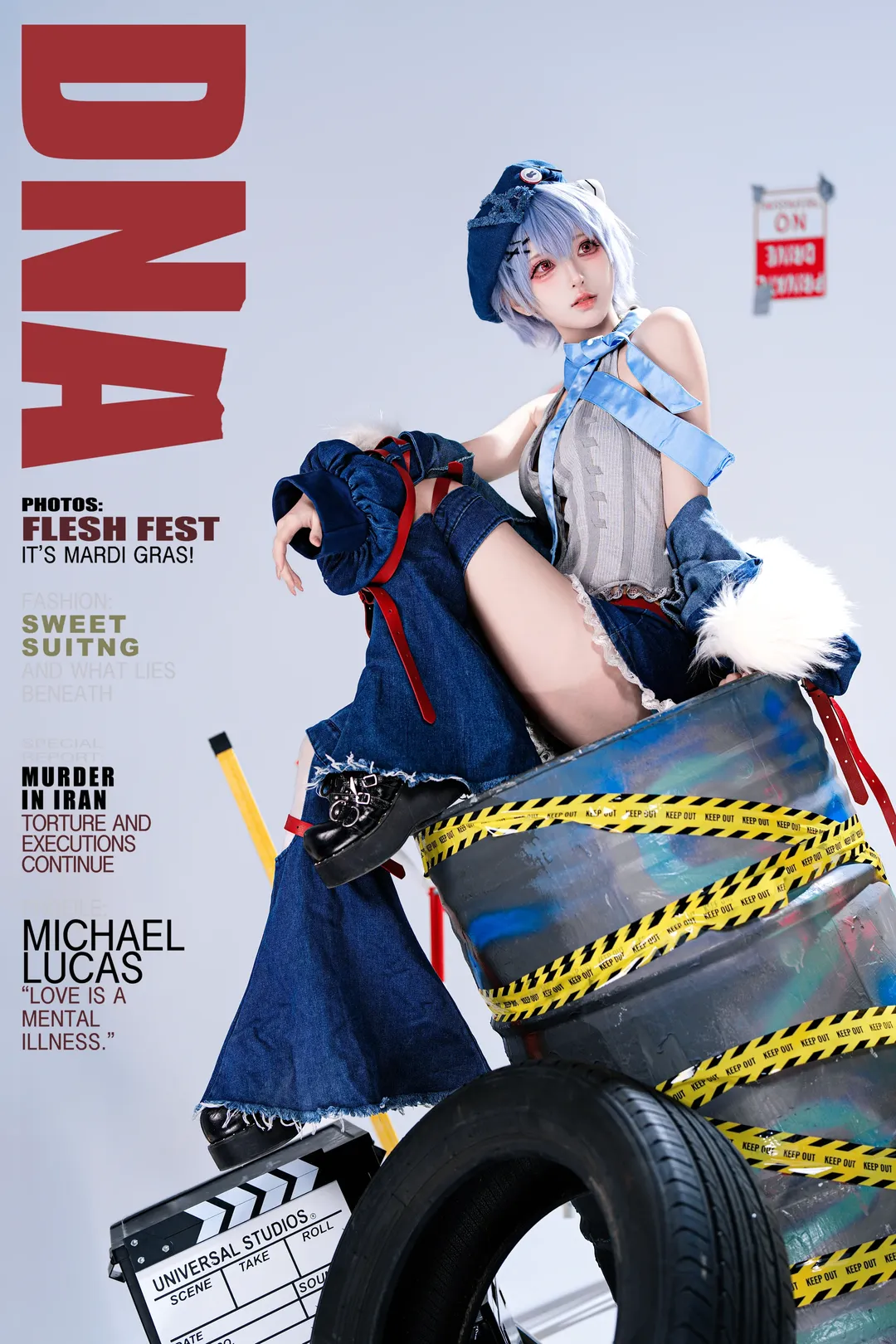 コスプレ, 綾波レイコスプレ, 新世紀エヴァンゲリオン, ロック風, 雑誌の表紙 - 4枚目
