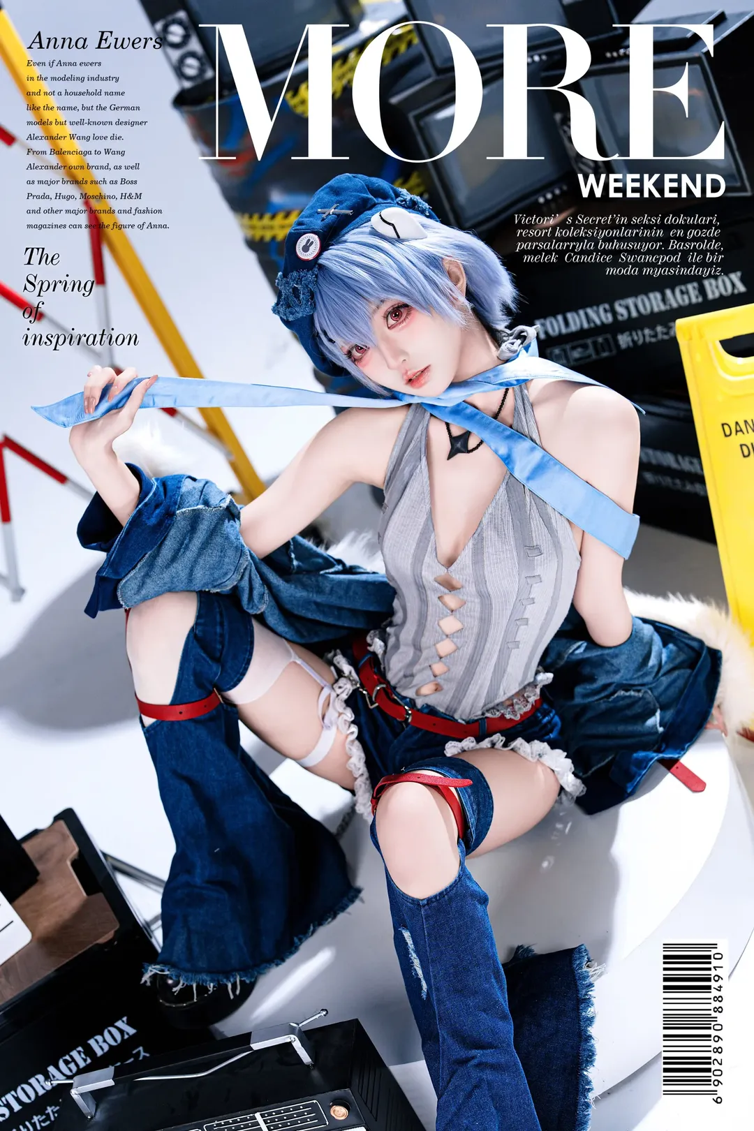 コスプレ, 綾波レイコスプレ, 新世紀エヴァンゲリオン, ロック風, 雑誌の表紙 - 8枚目