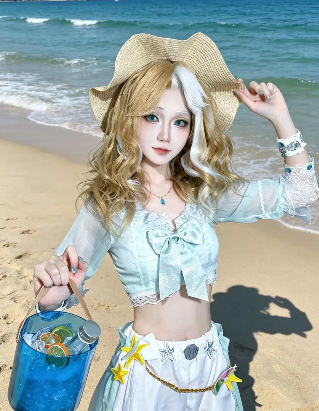 Identity V, Cosplay photography, Summer cosplay, Barmaid cosplay, Sea Salt Specialty Drink