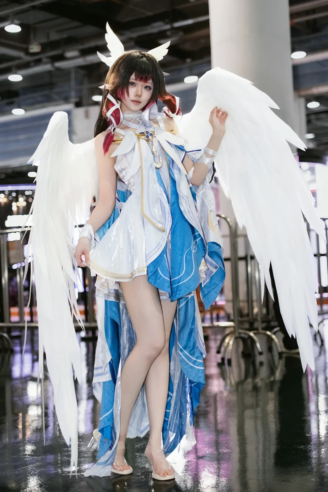 原神, コロンビーナ コスプレ, イベント写真, 天使の翼, 杭州中国国際漫画アニメフェスティバル