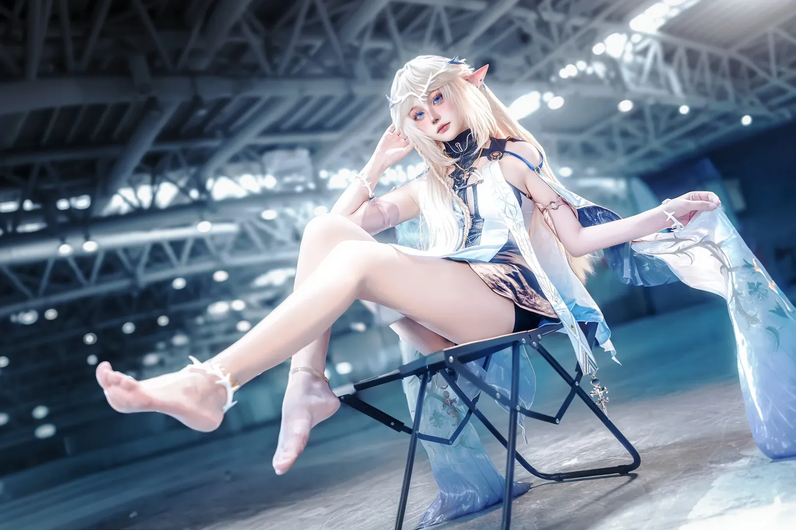 鸣潮, 漫展返图, cosplay摄影, 卡提希娅芙露德莉斯cos, 白精灵