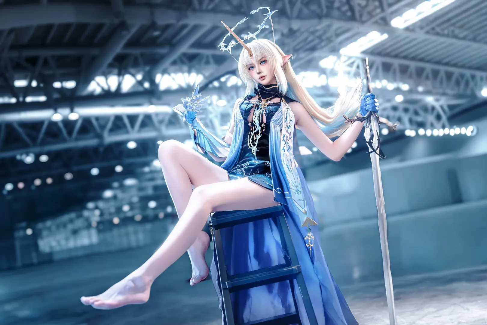 鸣潮, 漫展返图, cosplay摄影, 卡提希娅芙露德莉斯cos, 白精灵 - 第2张