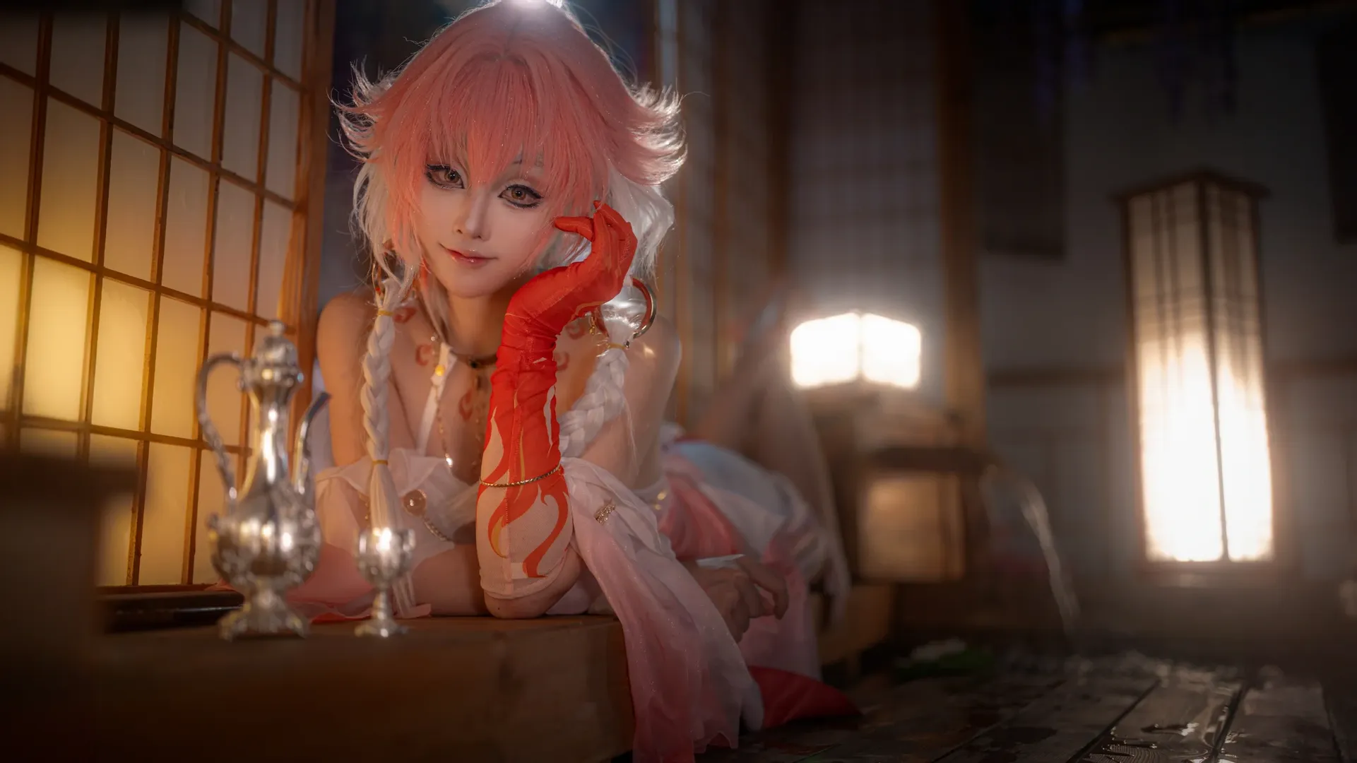 鸣潮, 二次元少女, 棚拍, 长离cos, cosplay摄影