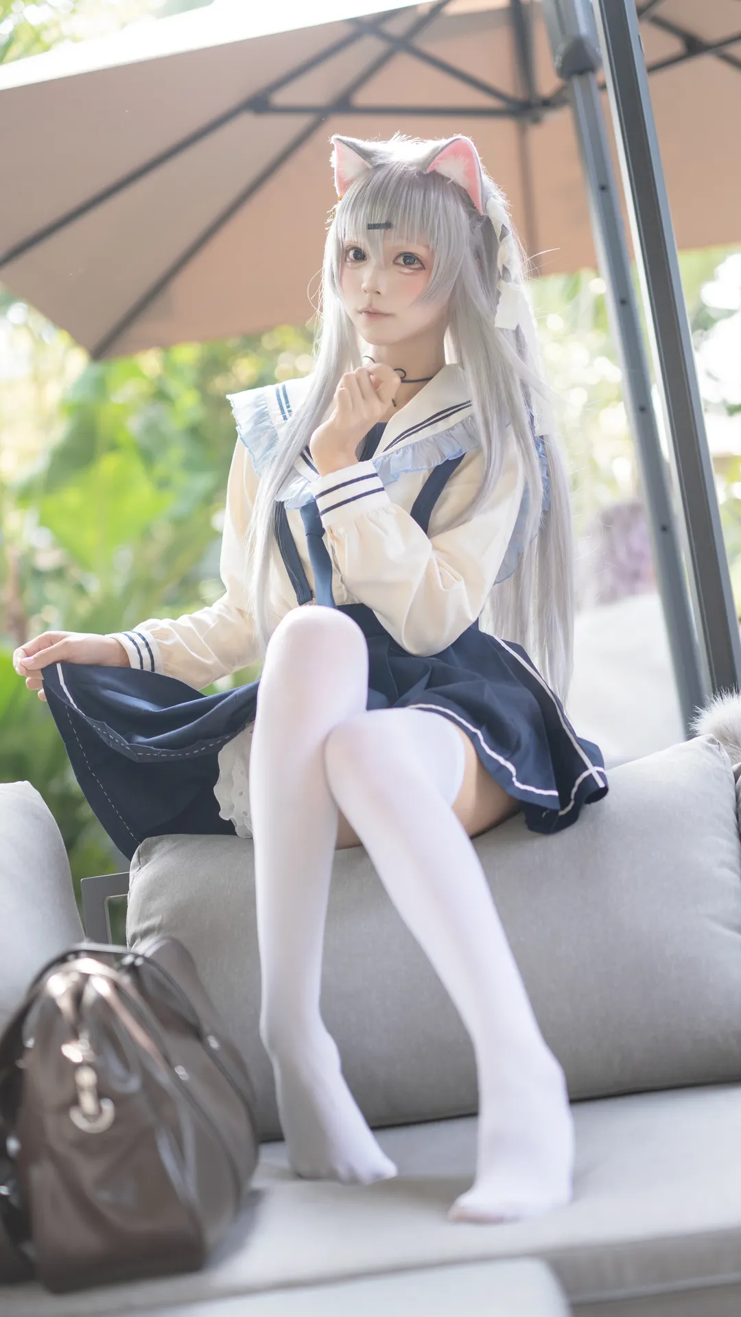 cosplay, 二次元少女, 户外摄影, 猫娘, 雪村千绘莉cos - 第1张