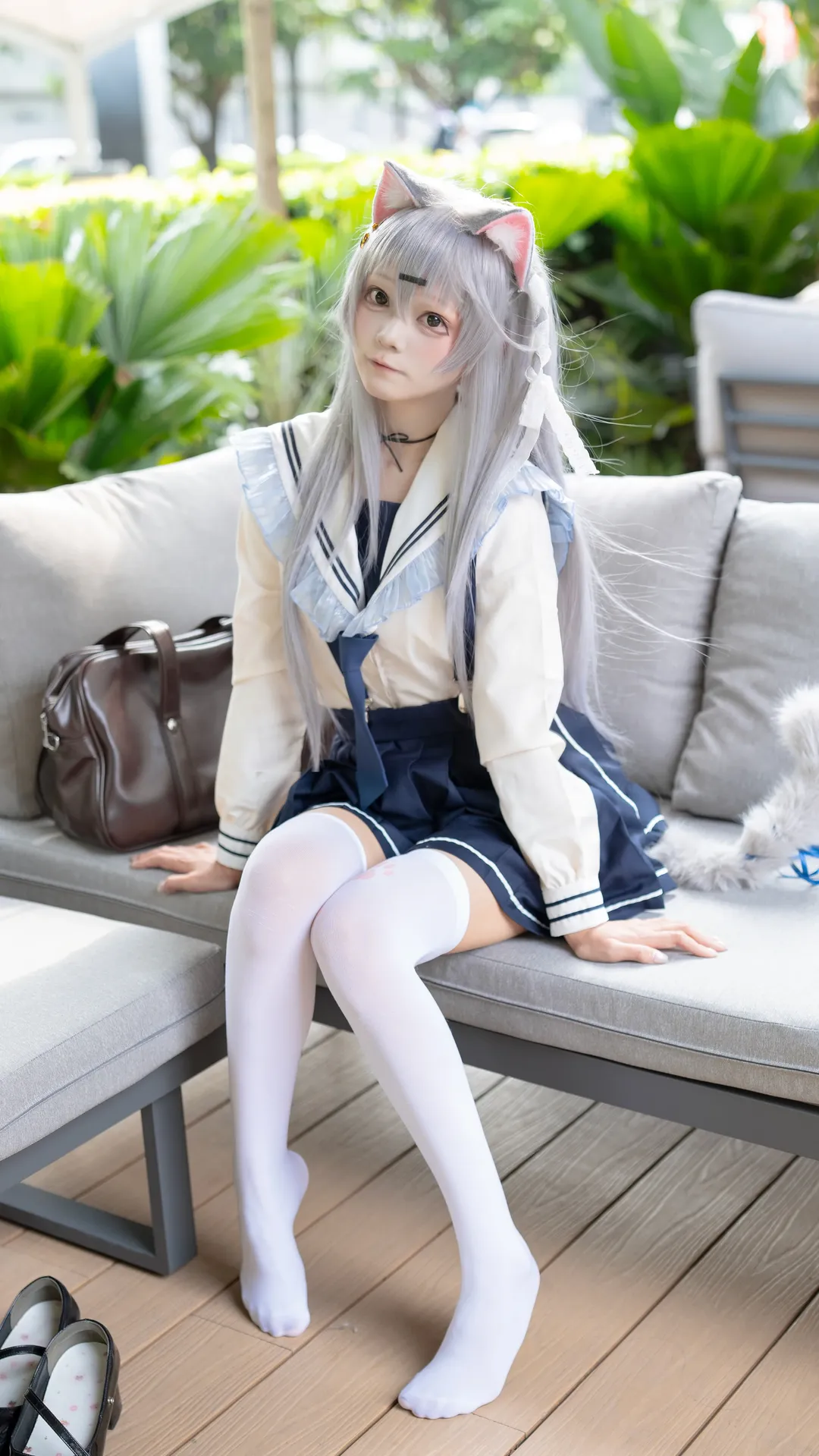 cosplay, 二次元少女, 户外摄影, 猫娘, 雪村千绘莉cos - 第2张
