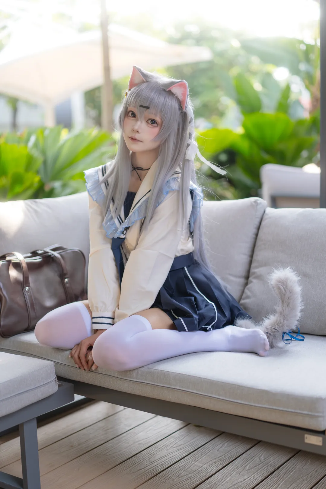 cosplay, 二次元少女, 户外摄影, 猫娘, 雪村千绘莉cos - 第4张
