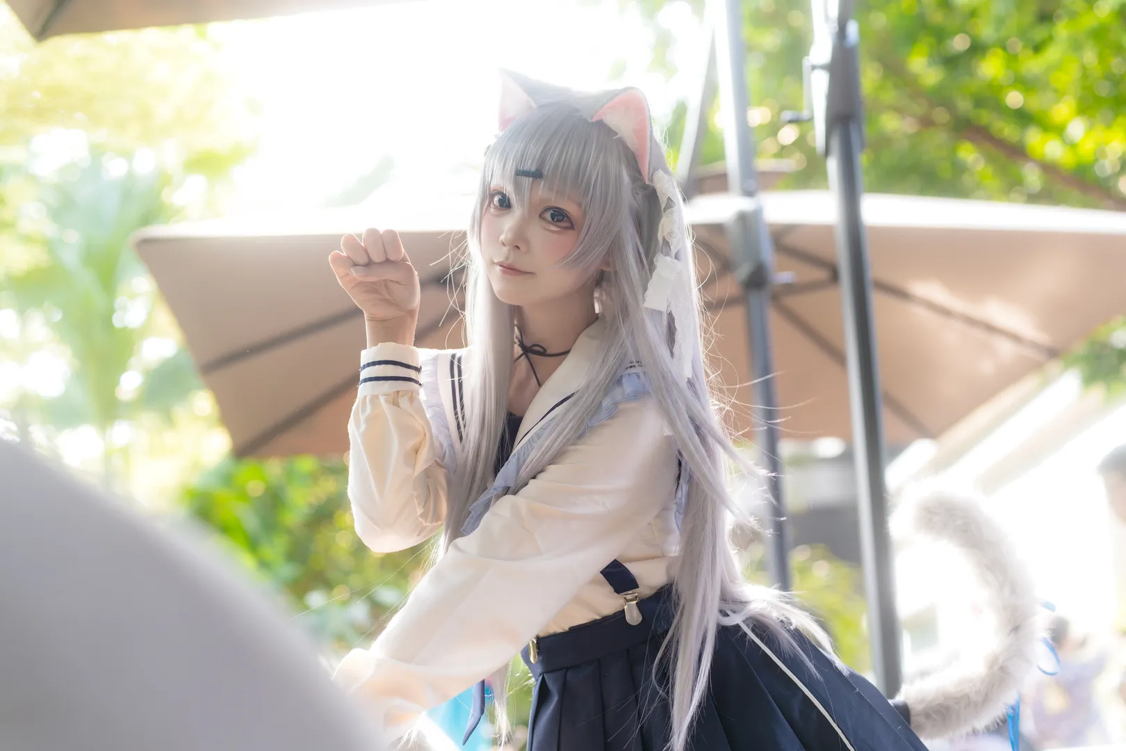 cosplay, 二次元少女, 户外摄影, 猫娘, 雪村千绘莉cos - 第6张