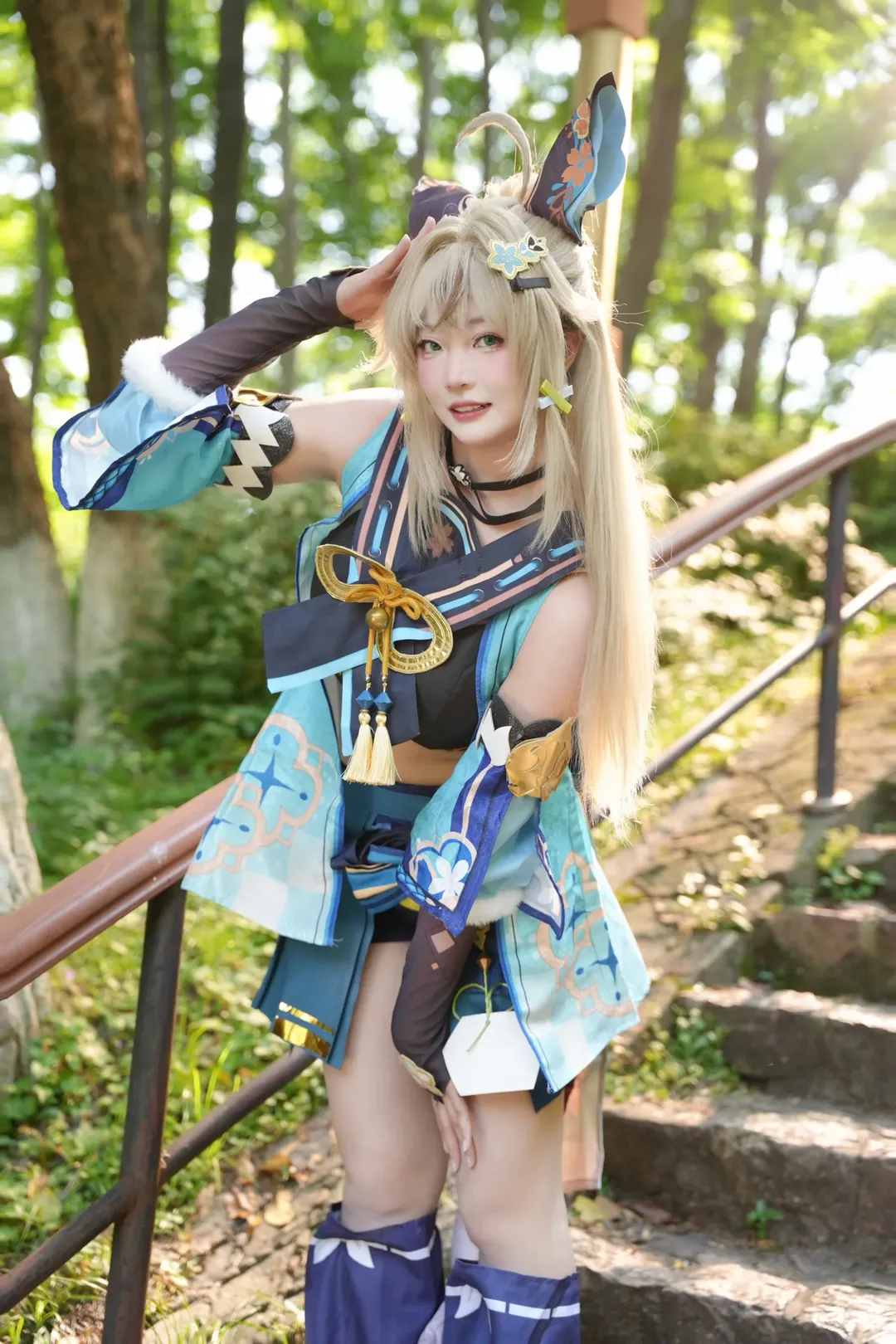 原神, 森林摄影, 户外cosplay, 绮良良cos, 正片分享 - 第1张