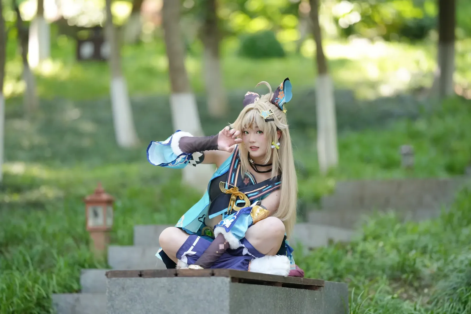 原神, 森林摄影, 户外cosplay, 绮良良cos, 正片分享 - 第12张