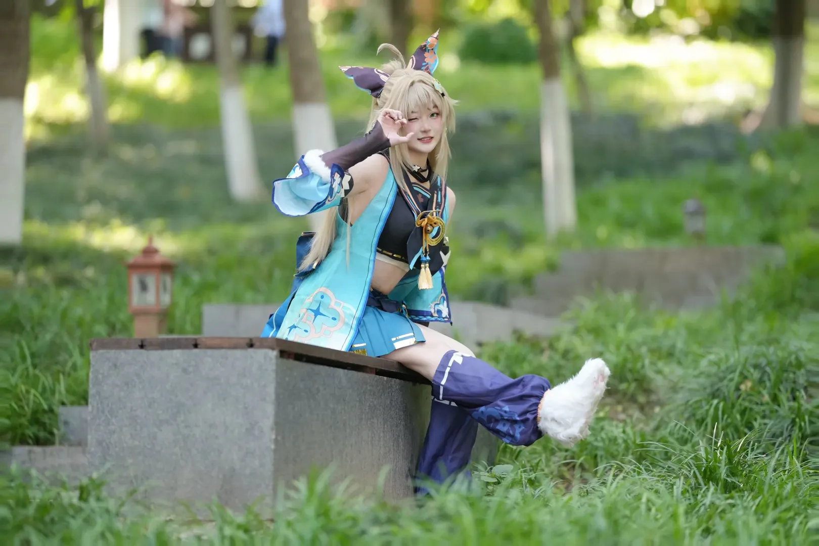 原神, 森林摄影, 户外cosplay, 绮良良cos, 正片分享 - 第2张