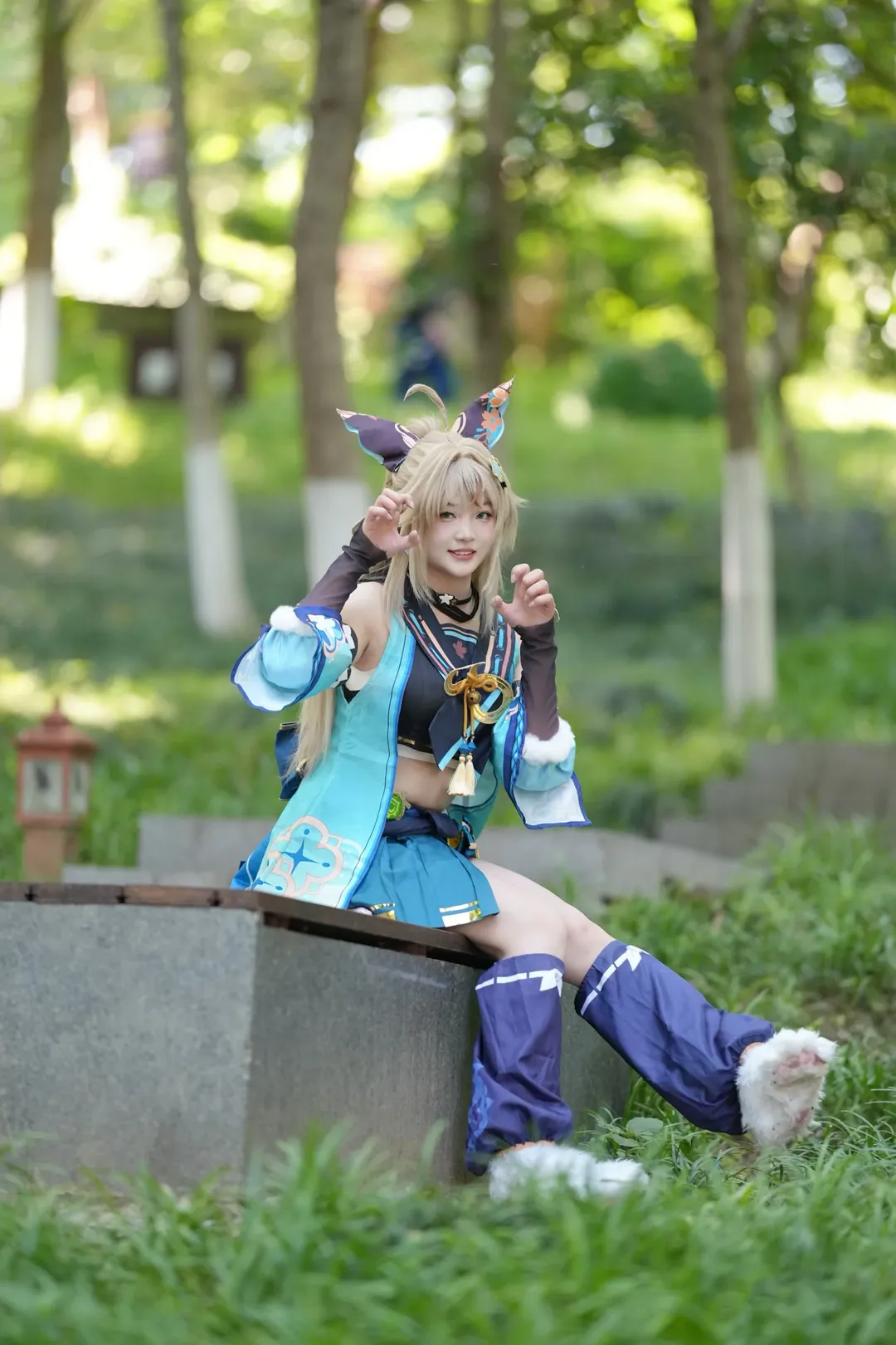 原神, 森林摄影, 户外cosplay, 绮良良cos, 正片分享 - 第5张