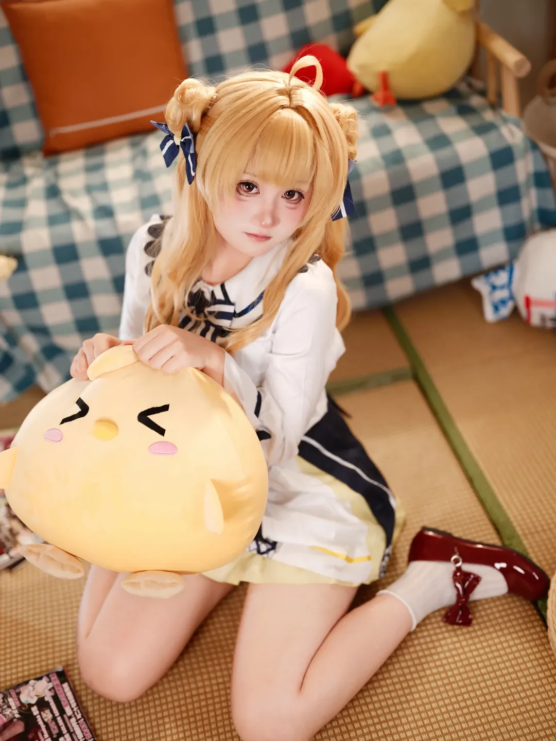 二次元cosplay, 和泉妃爱cos, 常轨脱离creative, 水手服穿搭, 日系居家写真 - 第2张