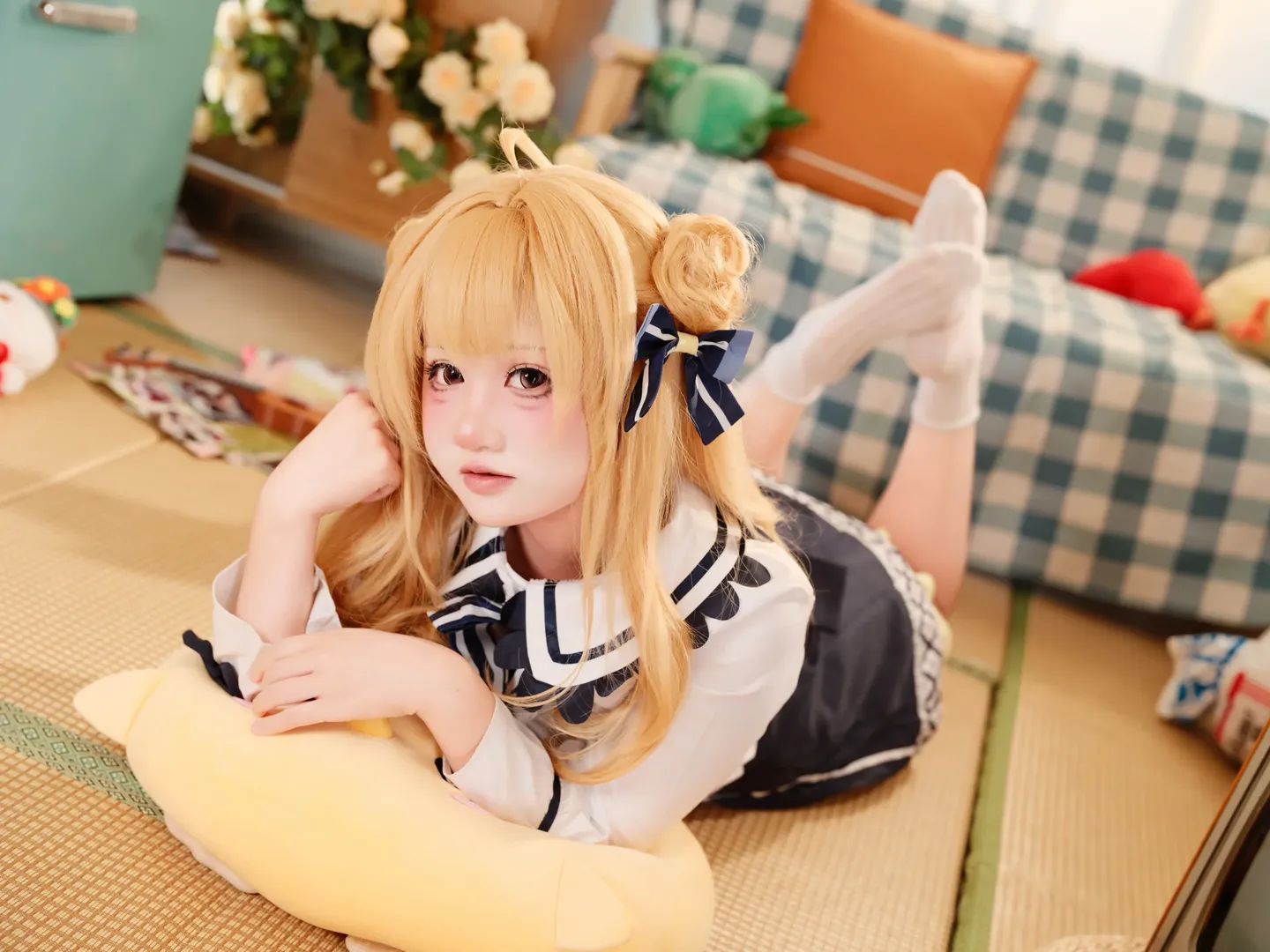 二次元cosplay, 和泉妃爱cos, 常轨脱离creative, 水手服穿搭, 日系居家写真 - 第3张