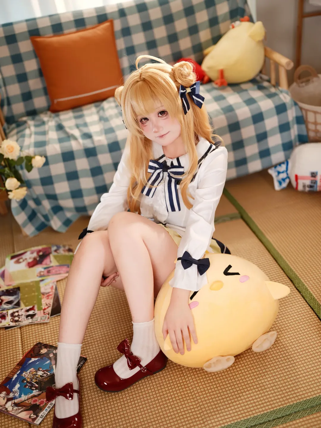 二次元cosplay, 和泉妃爱cos, 常轨脱离creative, 水手服穿搭, 日系居家写真 - 第4张