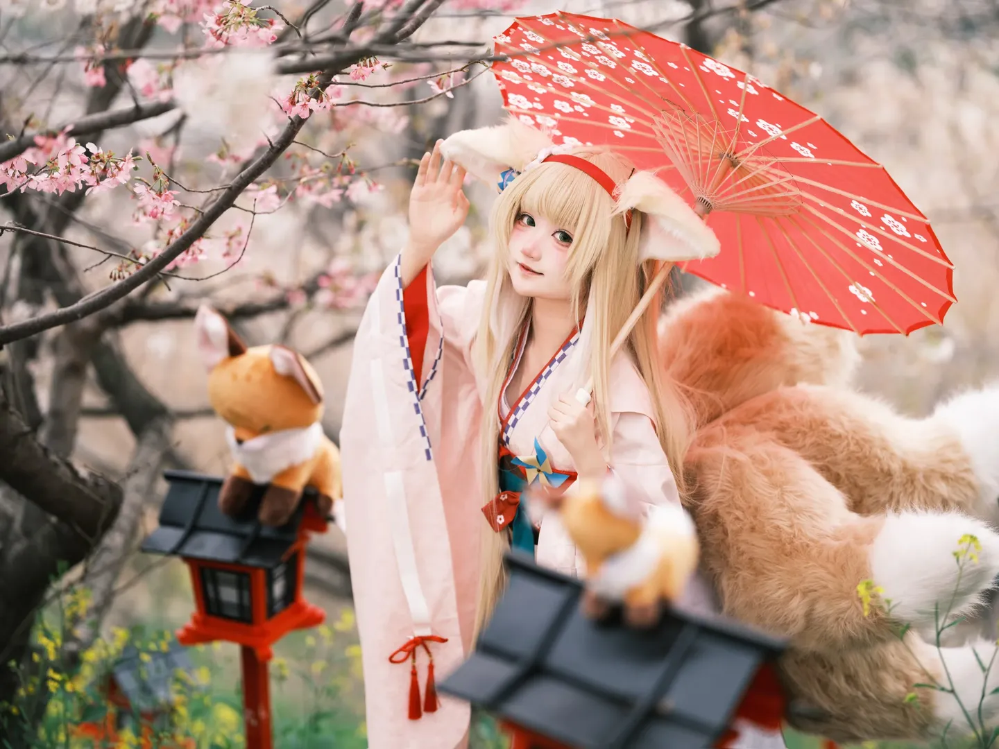 明日方舟, 铃兰cos, 樱花外景, 雪霁, cosplay摄影 - 第5张