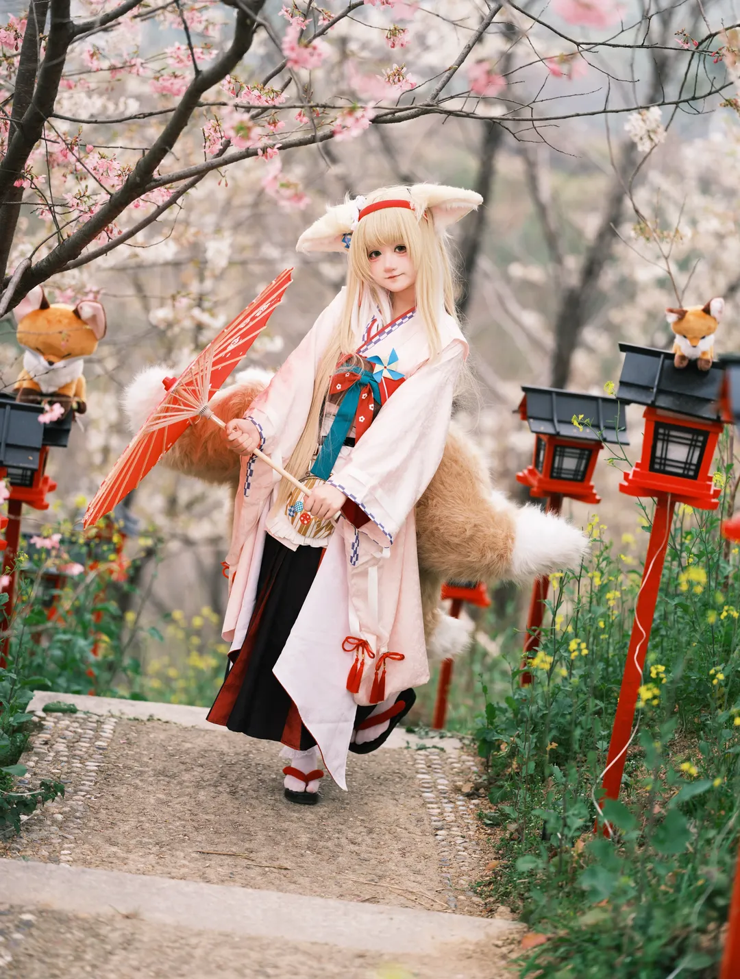 明日方舟, 铃兰cos, 樱花外景, 雪霁, cosplay摄影 - 第6张