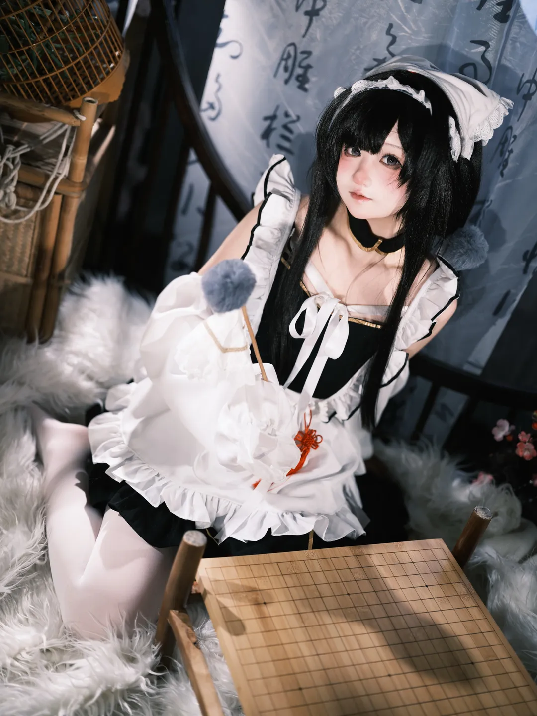 Azur Lane, Cosplay photography, Changfeng cosplay, Chinese-style maid outfit, Classical aesthetic mood - Image 1
