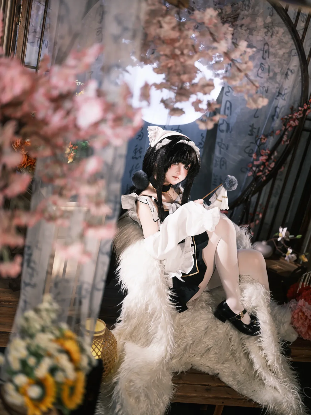 Azur Lane, Cosplay photography, Changfeng cosplay, Chinese-style maid outfit, Classical aesthetic mood - Image 2