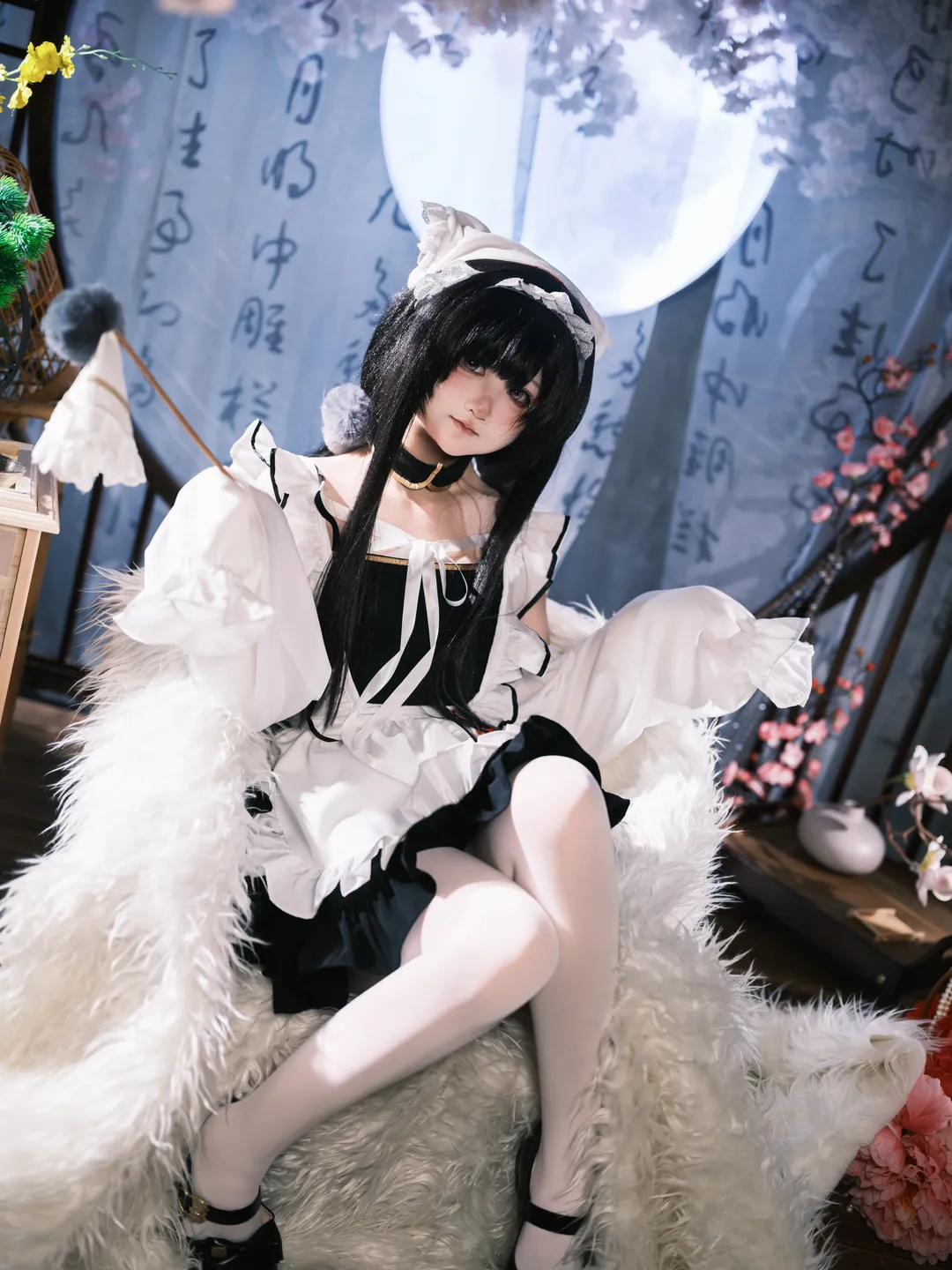 Azur Lane, Cosplay photography, Changfeng cosplay, Chinese-style maid outfit, Classical aesthetic mood - Image 3