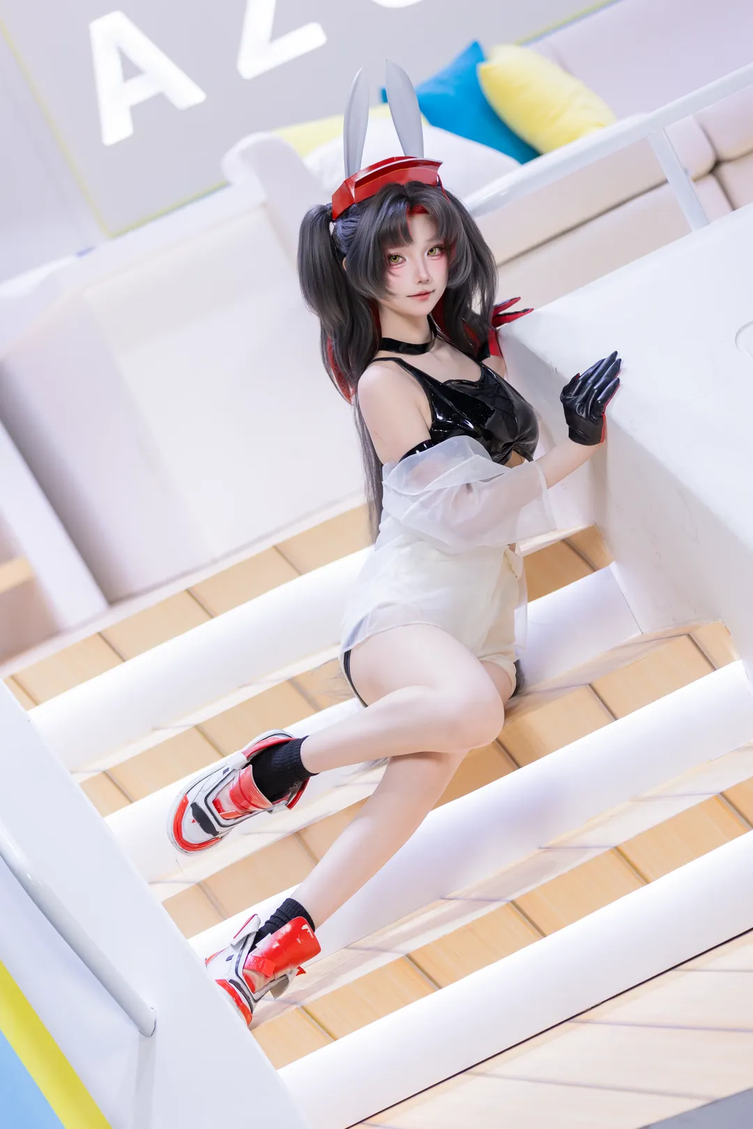 漫展场照, 二次元cosplay, 兔耳造型, 机能风穿搭, z52cos - 第2张