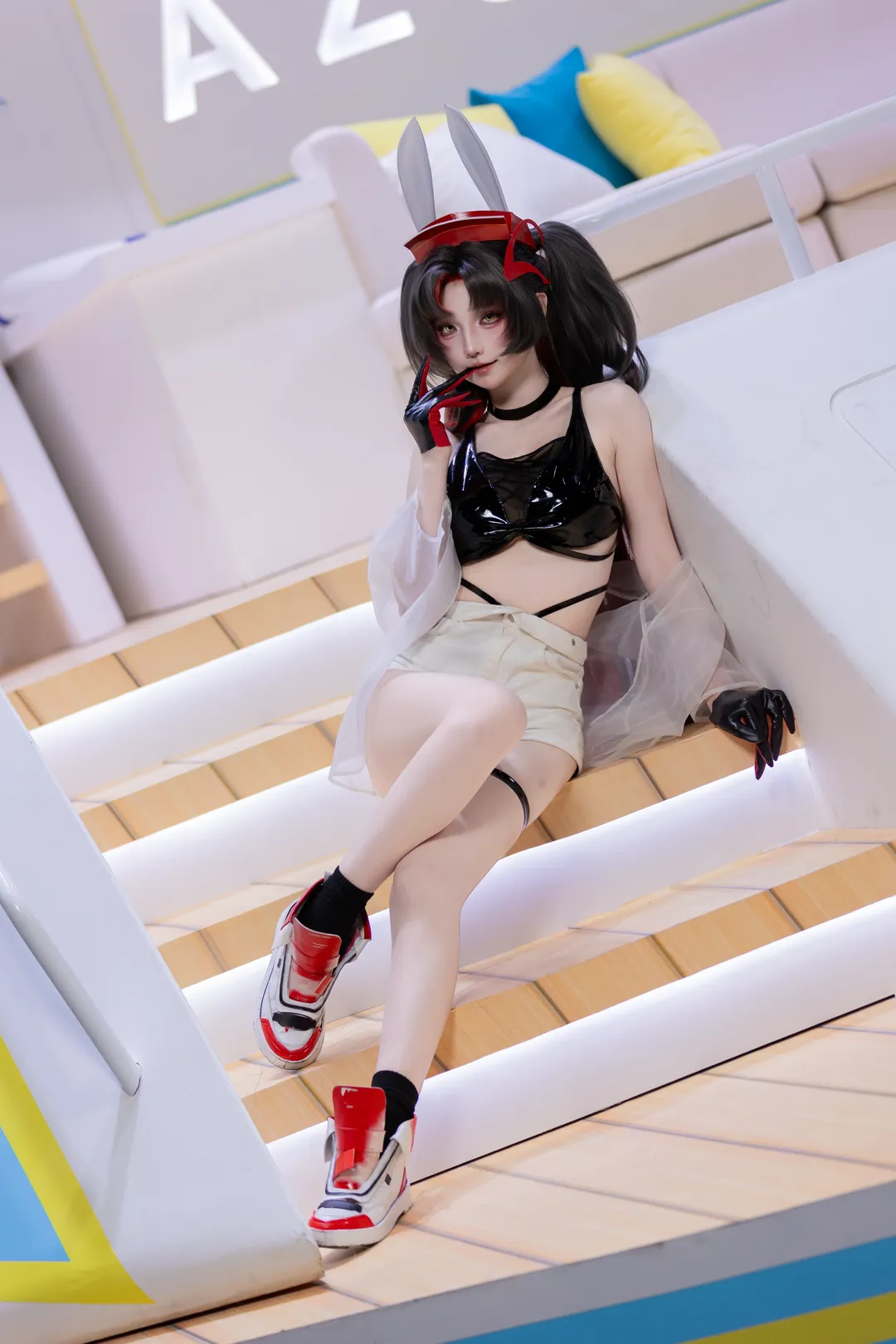 漫展场照, 二次元cosplay, 兔耳造型, 机能风穿搭, z52cos - 第3张