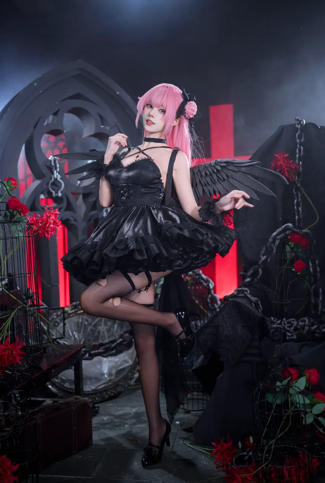 米哈拉cos, cosplay摄影, Nikke胜利女神, 桃乐丝cos, 双角色演绎 - 第1张