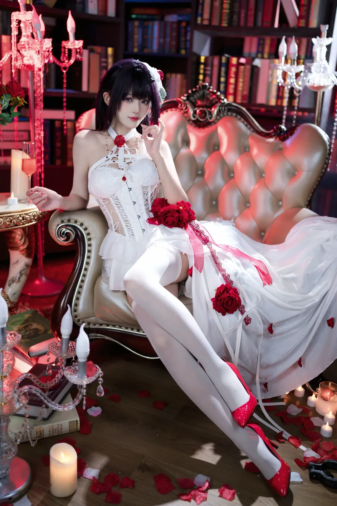 米哈拉cos, cosplay摄影, Nikke 胜利女神, 白丝穿搭, 二次元日常