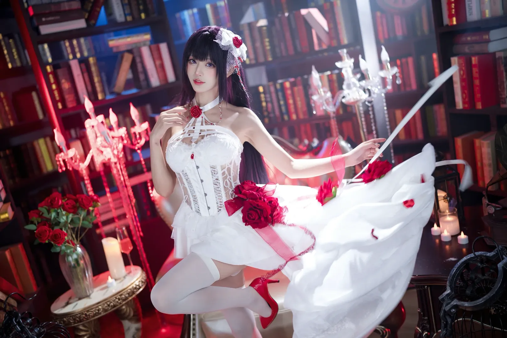 米哈拉cos, cosplay摄影, Nikke 胜利女神, 白丝穿搭, 二次元日常 - 第3张