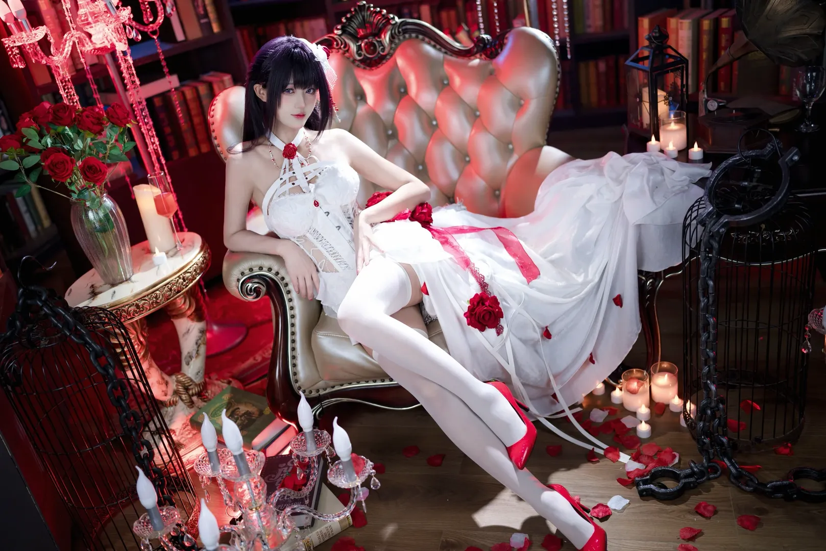 米哈拉cos, cosplay摄影, Nikke 胜利女神, 白丝穿搭, 二次元日常 - 第4张