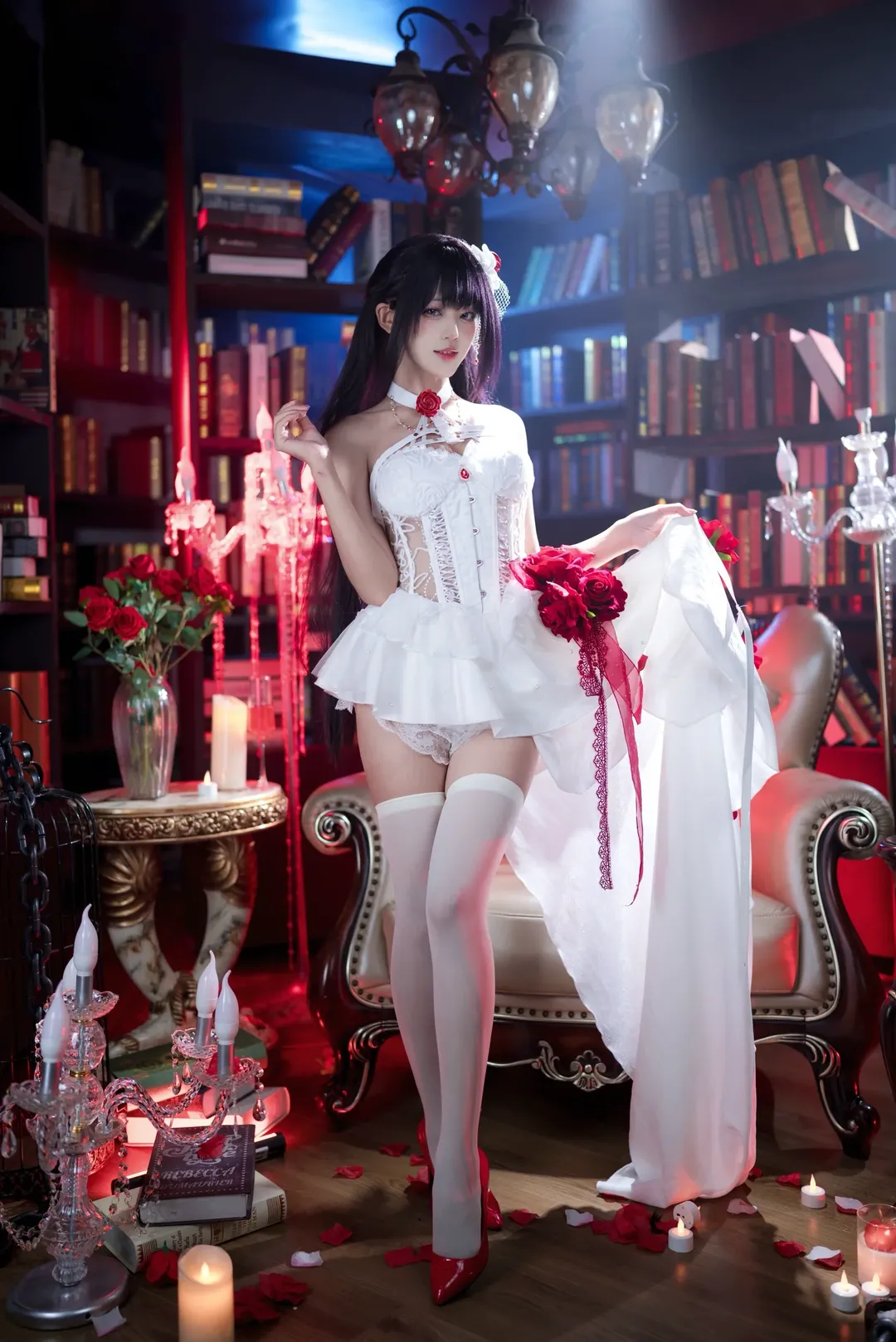 米哈拉cos, cosplay摄影, Nikke 胜利女神, 白丝穿搭, 二次元日常 - 第5张
