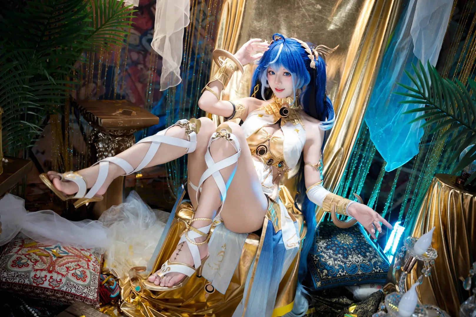 鳴潮, ユーノ コスプレ, コスプレ撮影, 二次元日常, 青髪スタイル - 2枚目