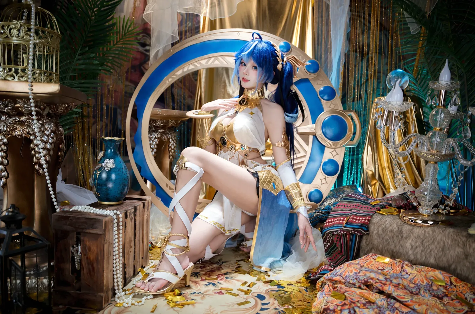 鳴潮, ユーノ コスプレ, コスプレ撮影, 二次元日常, 青髪スタイル - 3枚目