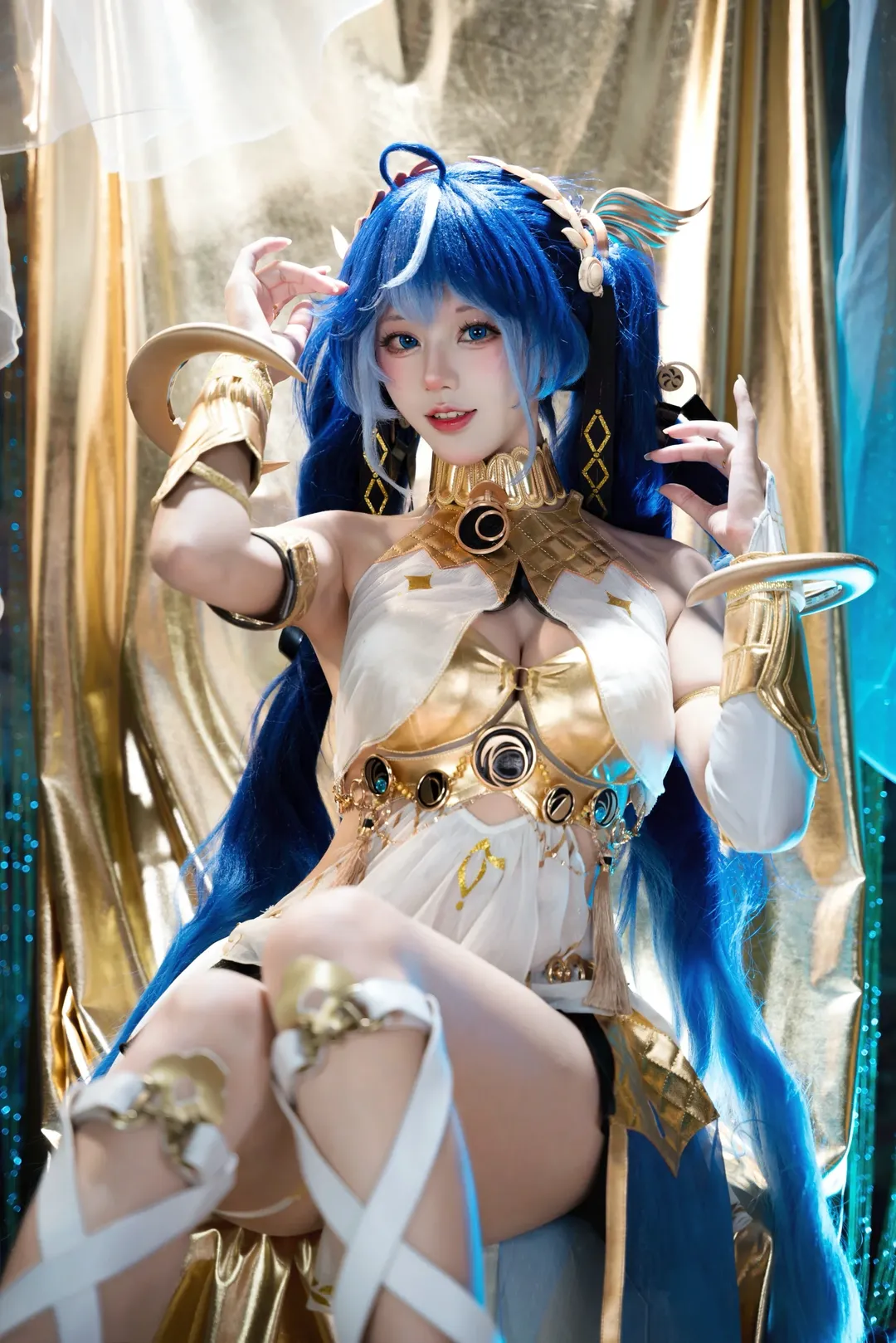 鸣潮, 尤诺cos, cosplay摄影, 二次元日常, 蓝发造型
