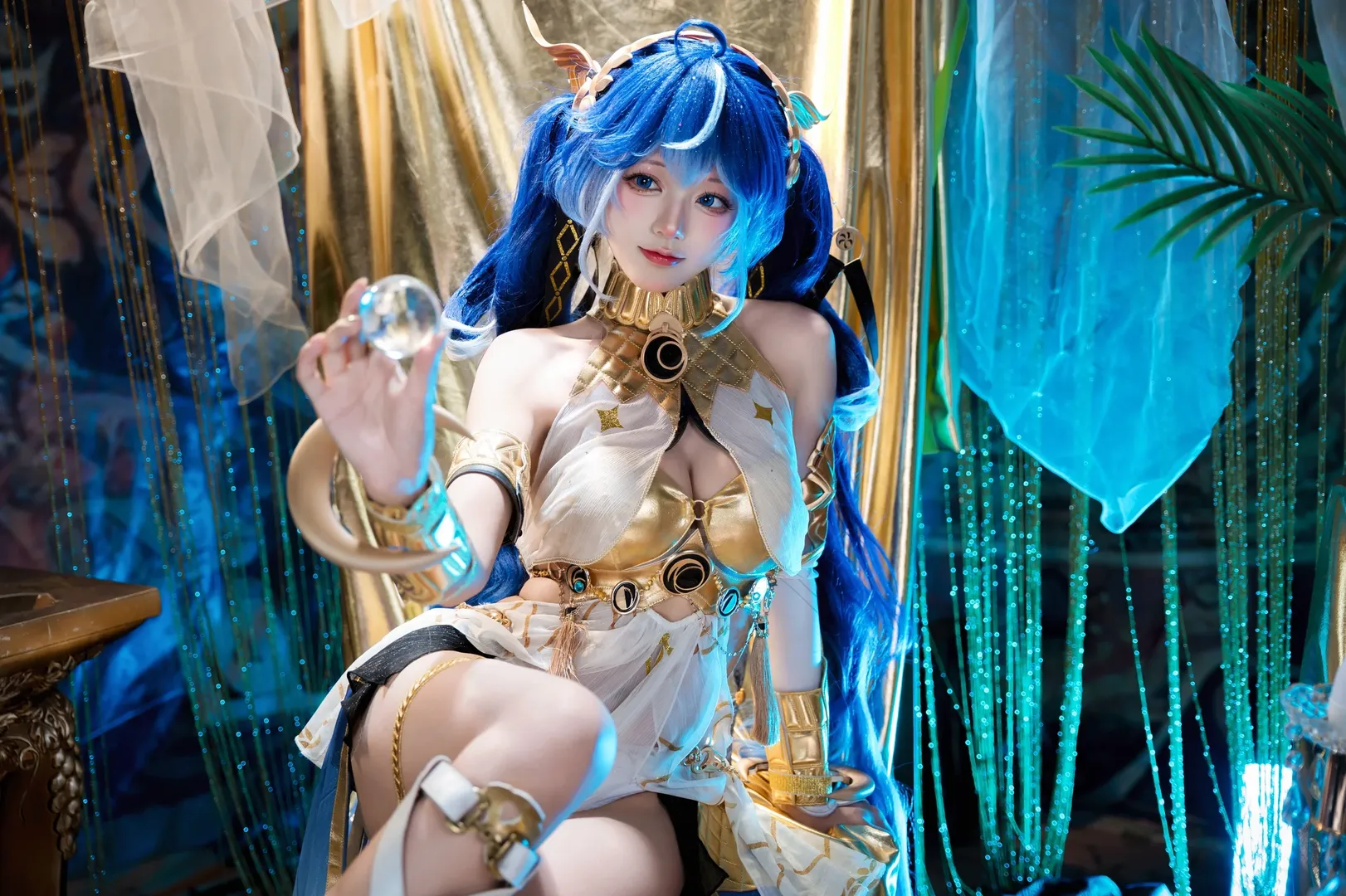 鳴潮, ユーノ コスプレ, コスプレ撮影, 二次元日常, 青髪スタイル - 5枚目