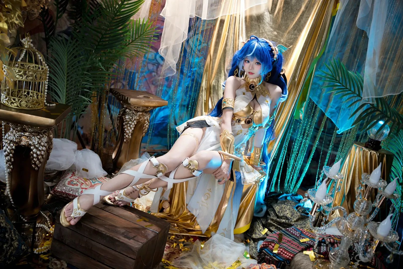 鳴潮, ユーノ コスプレ, コスプレ撮影, 二次元日常, 青髪スタイル - 6枚目