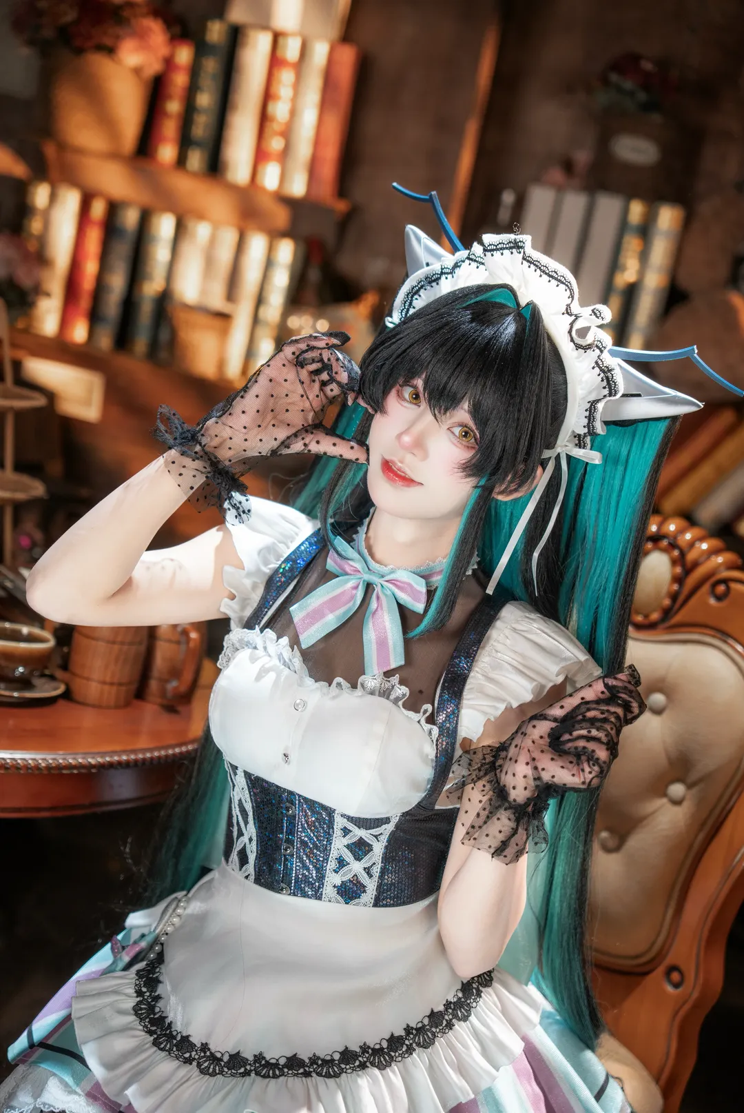 胜利女神妮姬, 二次元cosplay, 赛莲cos, Nikke, 女仆装摄影 - 第3张