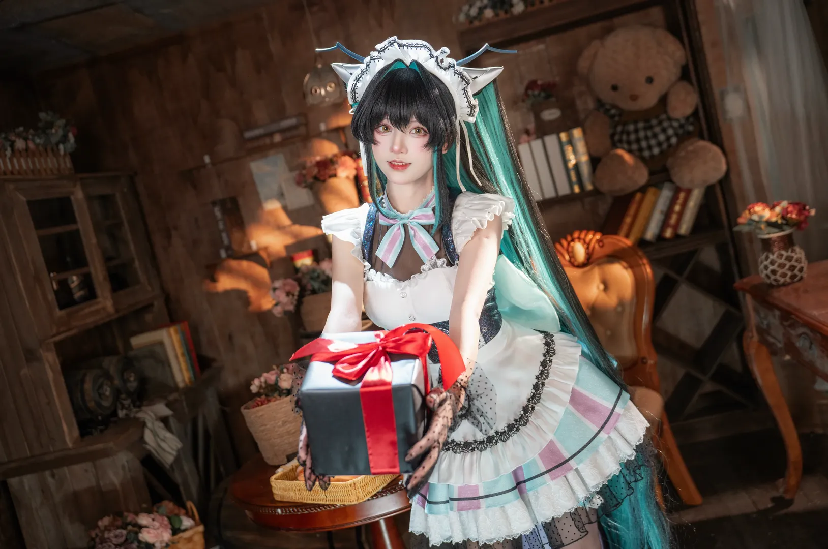 胜利女神妮姬, 二次元cosplay, 赛莲cos, Nikke, 女仆装摄影 - 第4张