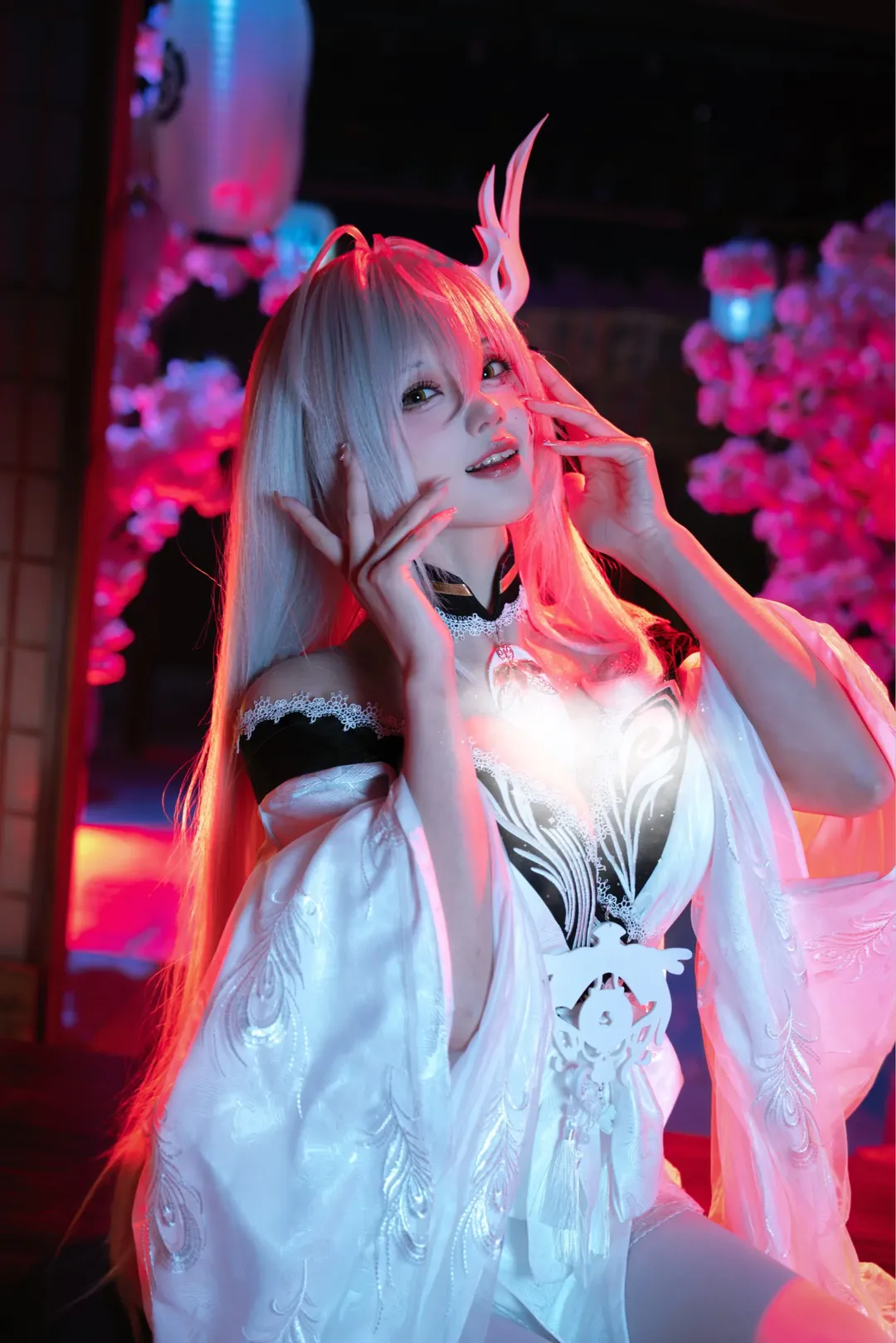 二次元摄影, 碧蓝航线, 白丝穿搭, 和风cosplay, 白凤cos - 第3张