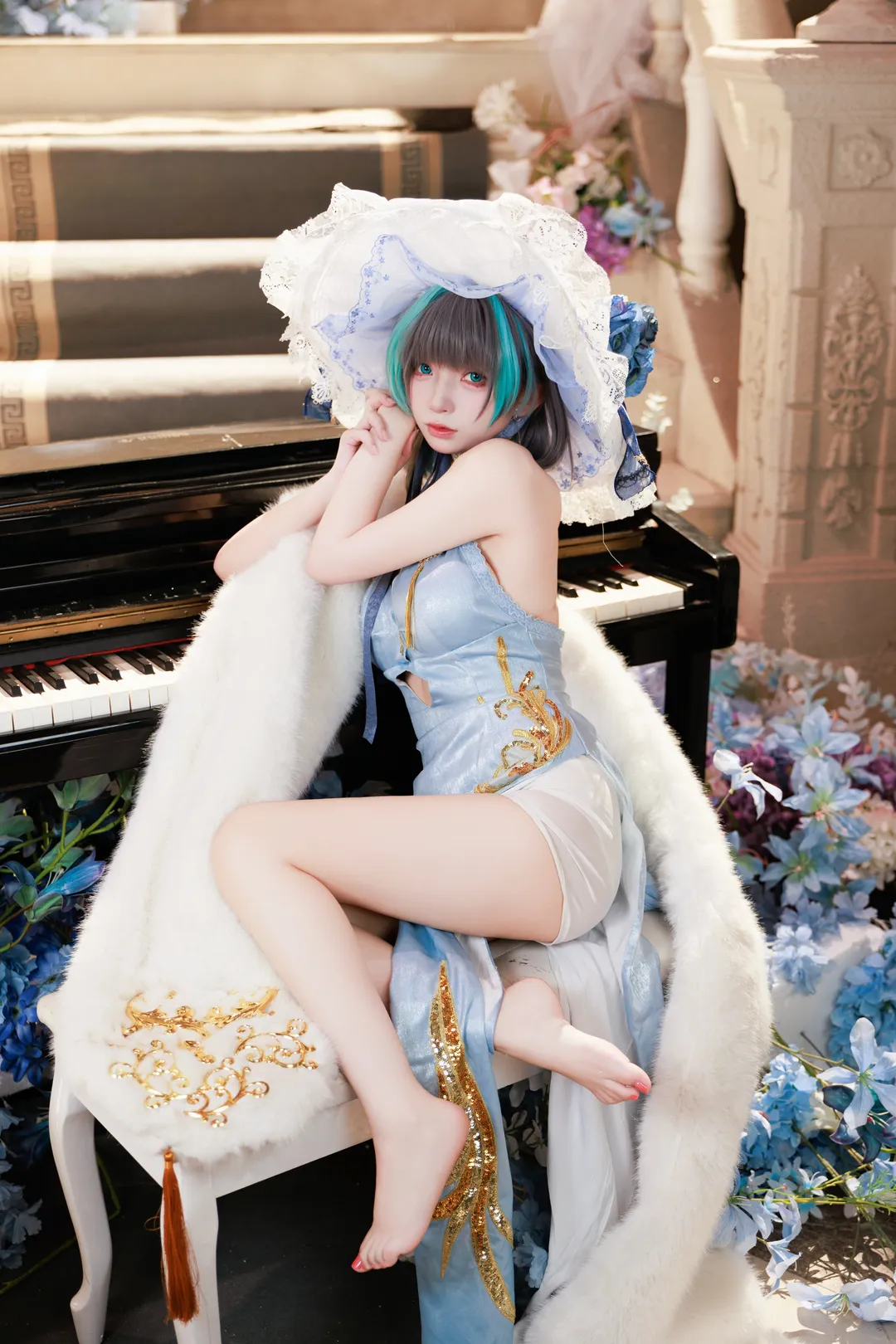 碧蓝航线, 二次元cos, 柴郡猫cos, 旗袍穿搭, 萌系cosplay - 第1张